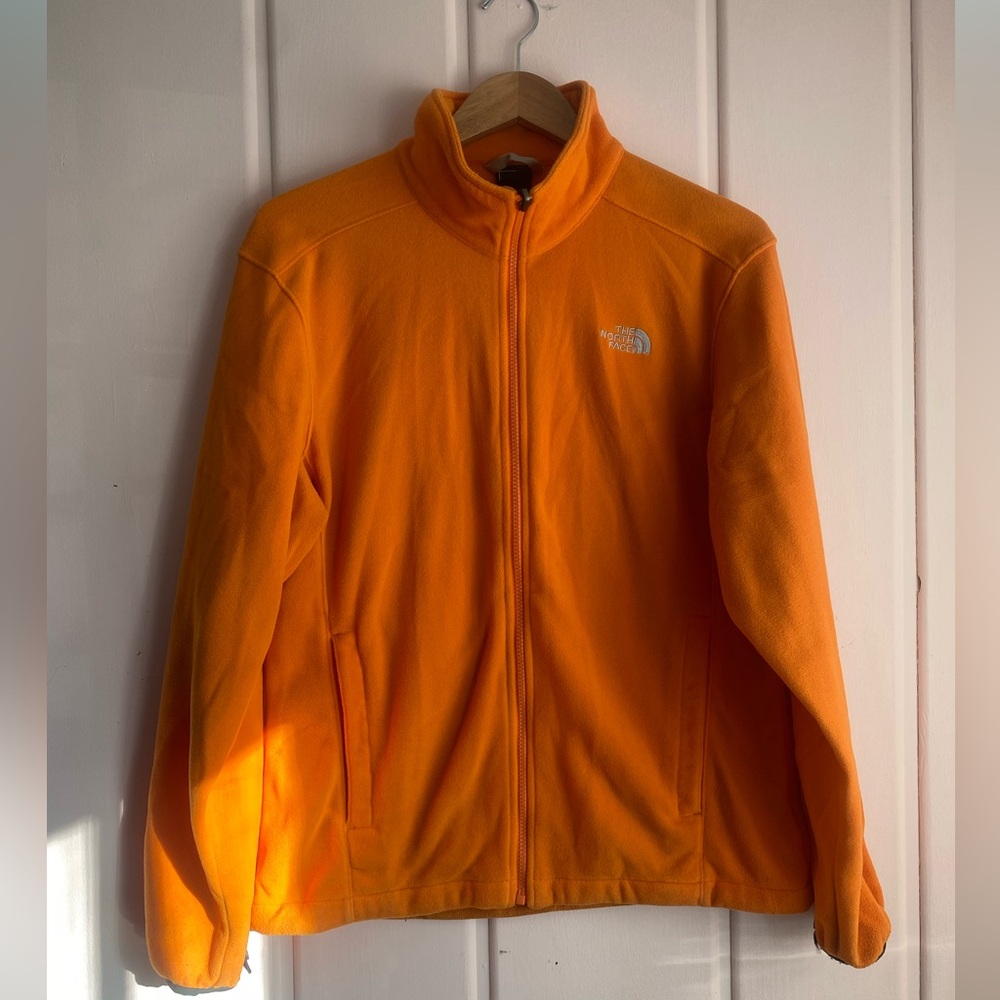 The North Face women’s Orange zip fleece sz Large